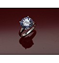 Sterling Silver Round Lavender cz Ring