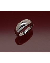 Sterling Silver Plain Dome Ring