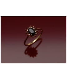 9ct Gold Garnet Cluster Ring
