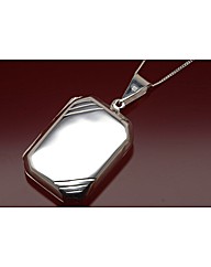 Sterling Silver Rectangle Gents Locket