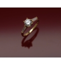 9ct Gold Cubic zirconia Solitaire Ring