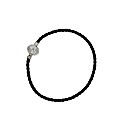 Black Plaited Leather Bracelet