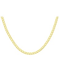 9ct Yellow Gold Diamond Cut Curb Chain