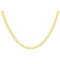 9ct Yellow Gold Diamond Cut Curb Chain