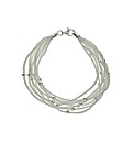 Sterling Silver 8 Strand Ball Mesh Brac