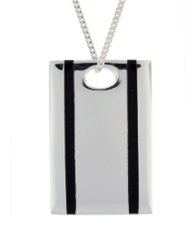 Sterling Silver & Onyx Gents Necklace