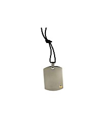 Dogtag Pendant on Black Cord