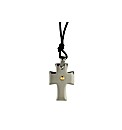 Cross Pendant Necklace on Black Cord