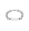 Sterling Silver Wide Curb ID Bracelet