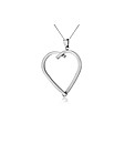 9ct Square Tube Open Heart Necklace