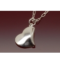 Sterling Silver Organic Heart Necklace