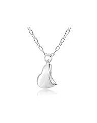 Sterling Silver Organic Heart Necklace