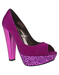 Schuh Pretty Peep Toe Glitter Pf