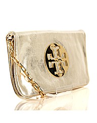 Tory Burch Metallic Reva Clutch