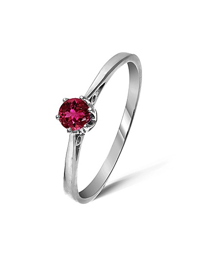 9ct White Gold 0.25Ct Rubelite Ring 9ct White Gold 0.25Ct Rubelite Ring