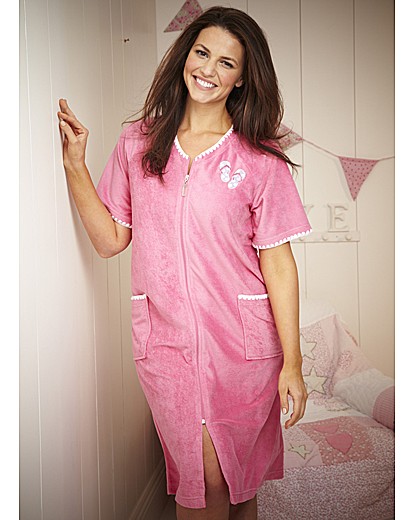pretty secrets velour zip gown
