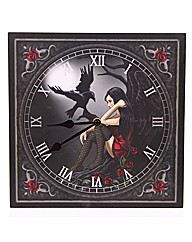 Dark Angel with Raven Picture Clock