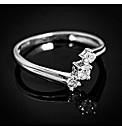 9ct White Gold Diamond Trilogy Ring