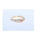 9ct Yellow Gold Ruby Claddagh Ring