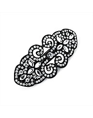 Black Enamel Barrette