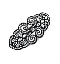 Black Enamel Barrette
