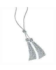 Silver Coloured Tassle Necklace