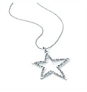 Silver Coloured Star Chain Necklace