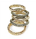 5pc Gold Coloured Elastic Chain Bracelet