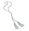 Silver Coloured Tassle Chain Necklace