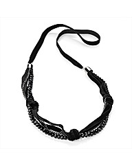 Black Tone Glass Bead Necklace