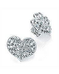 Silver Coloured Heart Elasticated Ring