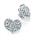 Silver Coloured Heart Elasticated Ring