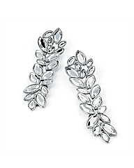 Clear Glass Stone Drop Earrings