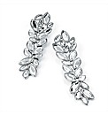 Clear Glass Stone Drop Earrings