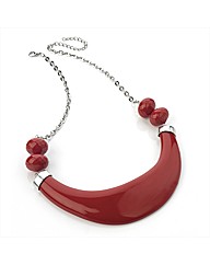 Red Half Moon Chain Necklace
