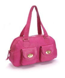 Lili Bou Leather Bowling Bag