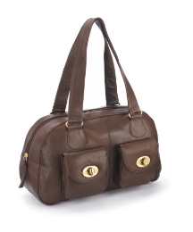 Lili Bou Leather Bowling Bag