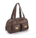 Lili Bou Leather Bowling Bag