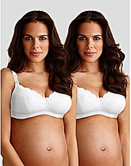 Holly 2 Pack Microfibre/lace Nursing Bra