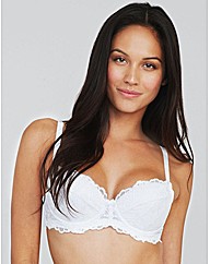 Just Peachy Lace Padded Balconette Bra Just Peachy Lace Padded Balconette Bra