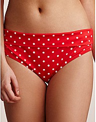 Red Spot fold detail pant