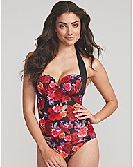 Flamenco Rose Underwired Halter Swimsuit