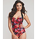 Flamenco Rose Underwired Halter Swimsuit