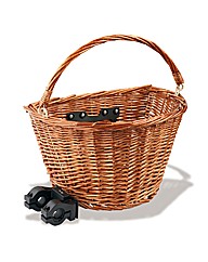 Traditional Wicker Cycle Basket Brown