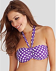 Pin Up Underwired Bandeau Bikini Top