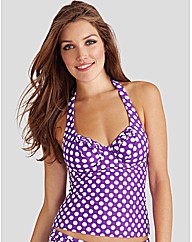 Pin Up Underwired Halter Tankini Top