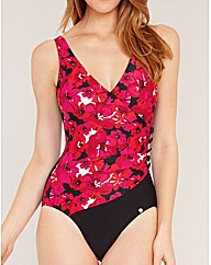 Ruby Button Cross Over Shaping Swimsuit