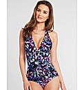 Illusion Shaping Halter Swimsuit