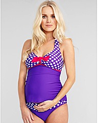 Pin Up Spot Halter Tankini Set