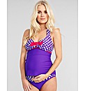 Pin Up Spot Halter Tankini Set